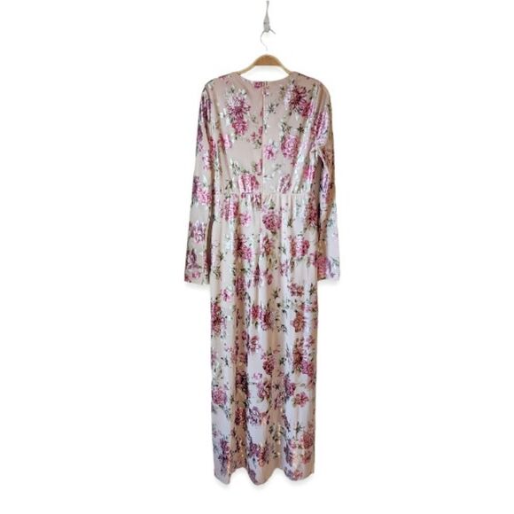 SHOW ME YOUR MUMU Maxi Dress Carmella Floral Metallic with Romper Lining M - Picture 5 of 14